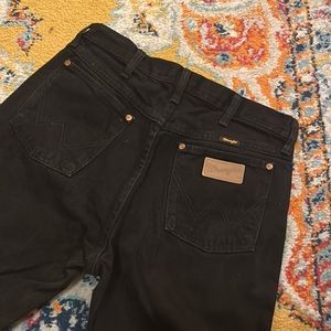 Vintage black cowboy cut wrangler jeans